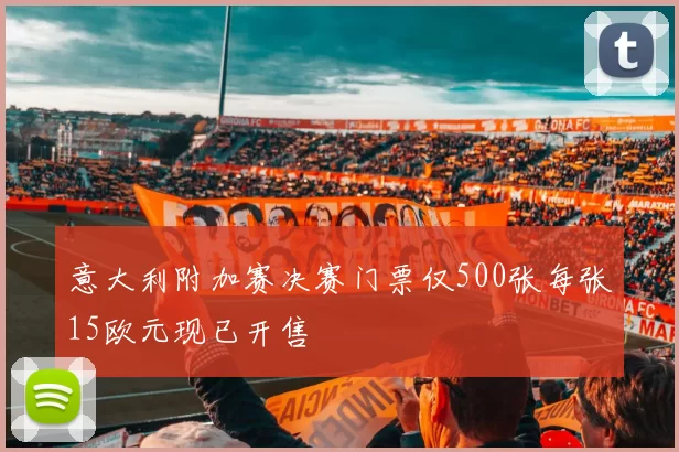 意大利附加赛决赛门票仅500张每张15欧元现已开售